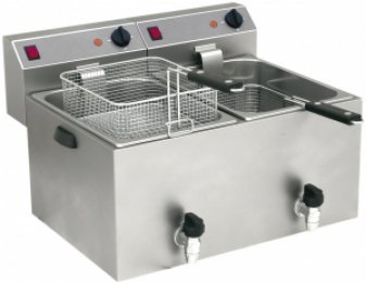 Фритюрница электрическая из сливным краном F9+9V GAM