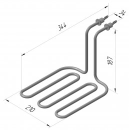 ТЭН на фритюрницу ФР-8 222E 10.5/2.5 Z 220
